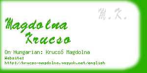 magdolna krucso business card