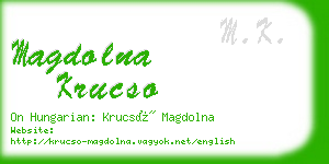 magdolna krucso business card